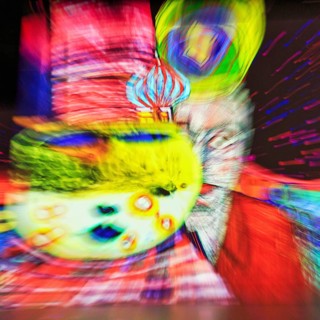 Immersive exhibition, digital art, famous paintings, colorful projections on walls, pictures by