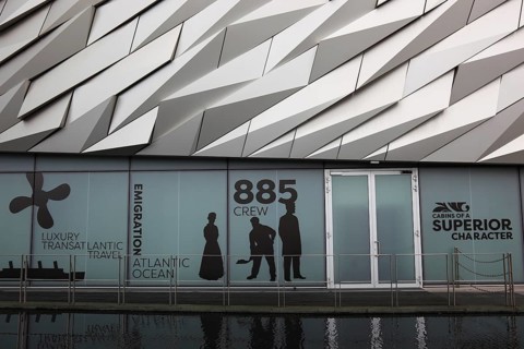 Titanic Museum in Belfast, Northern Ireland, The Titanic Belfast is a visitor attraction that