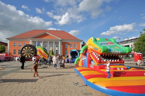 Festival and event for children and family, children's party, event, children and pedestrians, dart