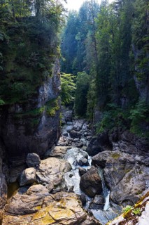 Aubachfall near Voglau, Lammertal, Osterhorngruppe, Salzkammergut, Salzburg province, Austria