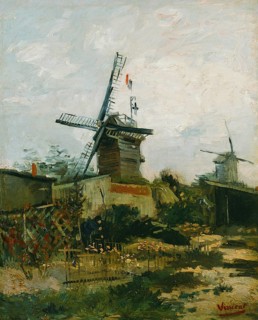 Windmills on Montmartre (1886), painting by Vincent Willem van Gogh (born 30 March 1853 in