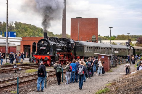 Bochum Railway Museum, museum days weekend, with many attractions such as steam locomotive rides, 3