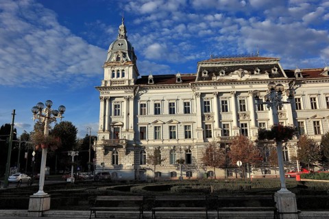 Banat, city of Arad, city centre, Csanad Palace on City Hall Square, Romania
