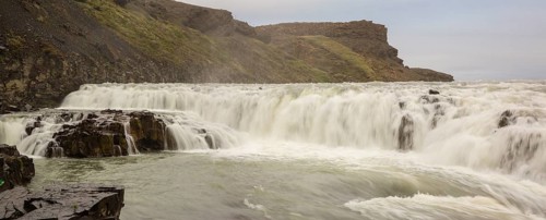 Gullfoss waterfall. A waterfall located in the canyon of the Hvítá river in southwest Iceland