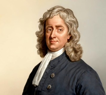 Sir Isaac Newton, 1642-1726, English physicist and mathematician, digitally edited based on a