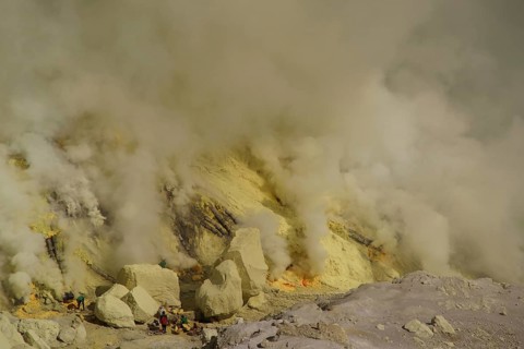 Asia, Indonesia, Java, volcanoes in Bromo-Semeru National Park, Java, Indonesia