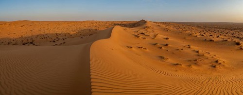 Sand dunes in the Wahiba Sands desert, Oman