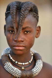 Portrait of a raspberry girl, Kunene, Kaokoveld, Namibia