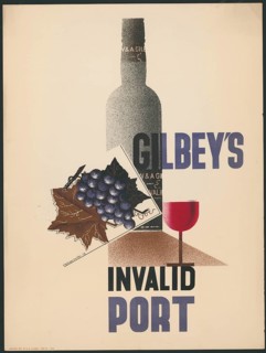 Advertising poster, beverage advertisement, advertising poster for Gilbey's Invalid Port wine from