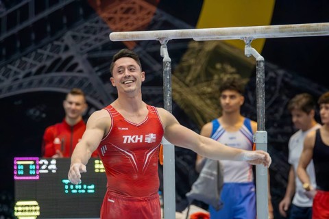 Olympic qualification in apparatus gymnastics in Rüsselsheim Picture: Andreas Toba after his