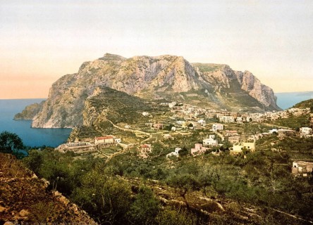 Mount Solaro, Isle of Capri, Italy, c. 1895, Historic, digitally restored reproduction from a 19th