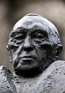 Bronze sculpture Adenauer Memorial begun by Prof. Hans Wimmer and completed by his student Gerhard