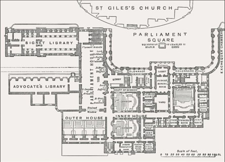 Plan of Parliament House and the Supreme Courts of Scotland, Edinburgh, 19th century