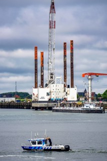 The jack-up platform, JB119, working platform, e.g. for the construction of offshore wind farms, in