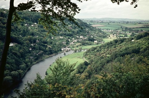 River Wye from Symonds Yat Rock, Herefordshire, England, UKSeptember 1962