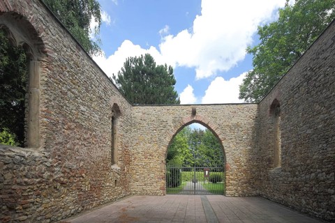Historic ruins of St. John's Church - Turmberg, Walluf, Rheingau, Taunus, Hesse, Germany