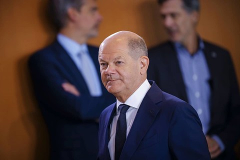 Olaf Scholz (SPD), Federal Chancellor, pictured during a cabinet meeting in the Federal Chancellery
