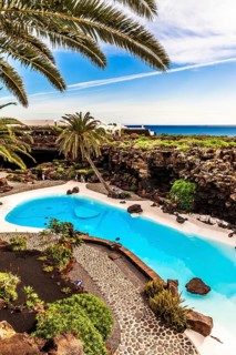 Jameos del Agua by Cesar Manrique with the lava tunnel, Lanzarote, Canary Islands, Spain