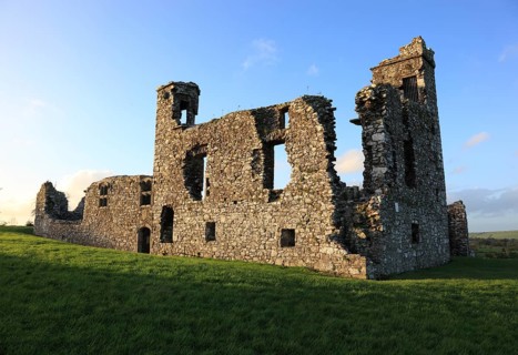 Cemetery and ruins of the monastery church on the Hill of Slane, Leinster province, Ireland