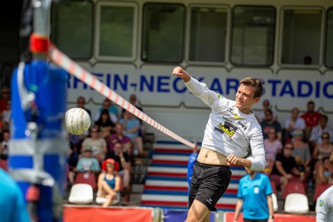 Fistball: SG Novo Hamburgo against AWN TV Enns (IFA 2024 Fistball World Tour Finals Mannheim, match