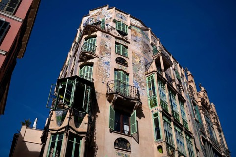 Art Nouveau building Can Forteza-Reym, inspired by Antoni Gaudí, Palma de Majorca, Majorca,