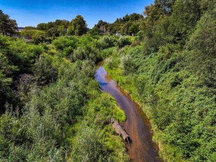 Bottrop-Gladbeck, North Rhine-Westphalia, Germany, Renaturalised Boye, the tributary of the
