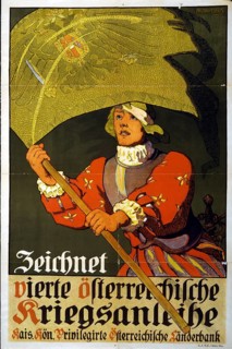 First World War 1914-1918: Subscribe to the 4th Austrian war bond. Austrian poster from 1916