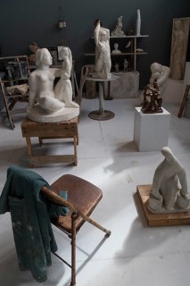 Studio, sculptures by sculptor Ásmundur Sveinsson in front of Museum Ásmundarsafn, Reykjavík,