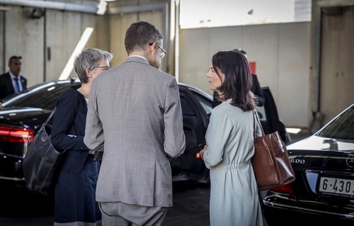 Annalena Bärbock (Alliance 90/The Greens), Federal Foreign Minister, photographed during her trip