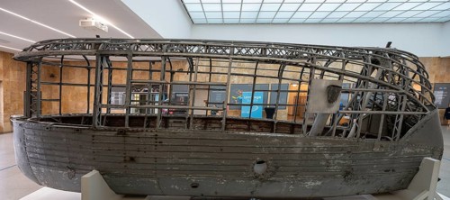 Original of the backboard engine nacelle of the naval airship L 30, 1916, Luft- und Raumfahrtmuseum