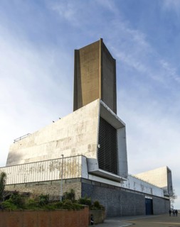 Ventilation shafts to exhaust air from the Kingsway Mersey Tunnel, Seacombe, Wallasey, Merseyside,