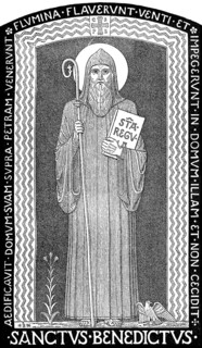 Benedict of Nursia, Benedictus de Nursia, 480 - 543 or 547 AD, a patron saint of Europe