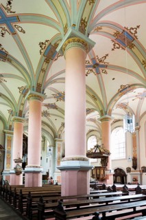 Interior view, Carmelite monastery, Beilstein, Moselle, Rhineland-Palatinate, Germany