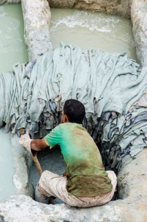 Chouwara tanning and dyeing district, Fez El Bali, Medina, UNESCO World Heritage Site, Fez, Morocco