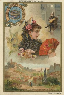 Series of pictures in Spanish provinces, province of Granada, a young Spanish woman in traditional