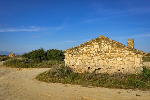 Old refuge in Bardenas Reales Natural Park, Navarra, Spain
