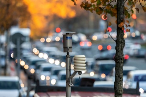 The Gladbecker Straße in Essen, B224, inner-city street in Essen heavily polluted by air pollution,
