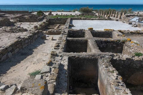 Basin for the production of garum (fish sauce), Baelo Claudia Archaeological Museum, Cádiz, Spain