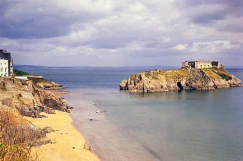 St. Catherine's Island, Tenby, Pembrokeshire, Wales, UK Mai 1970