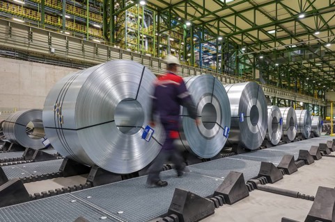 Dortmund, North Rhine-Westphalia, Germany, ThyssenKrupp Steel, FBA 10 hot-dip galvanising line 10,