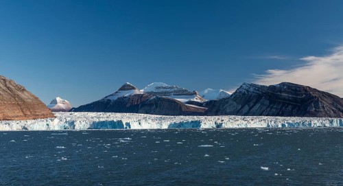 Ossian Sarsfjellet, Kronebreen or Crown Glacier, Kongsfjord or Kongsfjorden, Spitsbergen