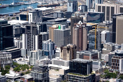City view of Cape Town Downtown, South Africa