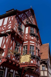 Half-timbered buildings in the old town centre of Miltenberg, Bavaria, Germany Miltenberg