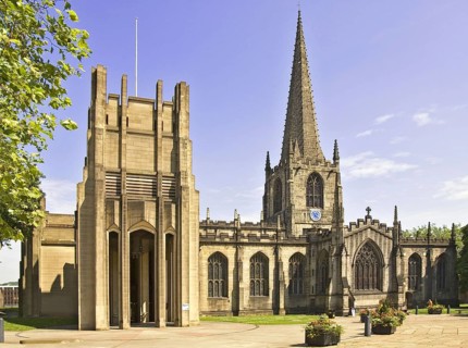 Sheffield Cathedral is a church located in downtown Sheffield, which was elevated to a cathedral in