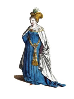 Historical clothing, fashion in the course of time, clothing of a bride from Thessaloniki in 1581,