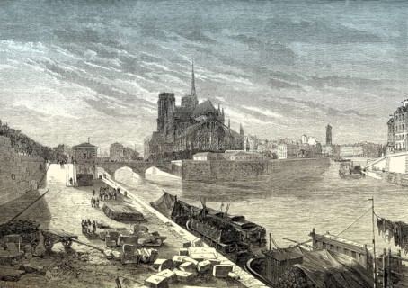 Panorama of Paris with Notre-Dame de Paris, 1860s