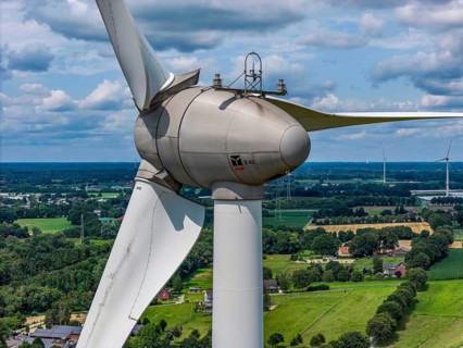 Wind turbine, type Enercon E-82, near Gladbeck, North Rhine-Westphalia, Germany