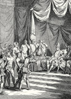 Audience of Vasco da Gama with Samudiri of Kappadu, Calicut on 20 May 1498, present day Kerala
