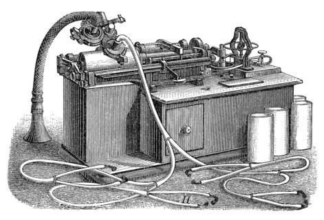 Historical illustration, 19th Century, Phonograph by Thomas Alva Edison, Phonograph von Thomas Alva