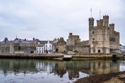 Caernarfon Castle, Caernarfon, Gwynedd, North-West Wales, UK